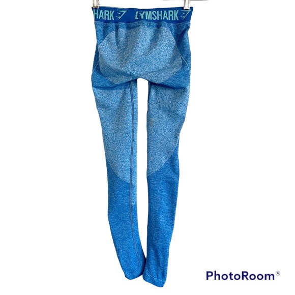 Gymshark Blue Flex Leggings Lowrise Full Length - Picture 7 of 15